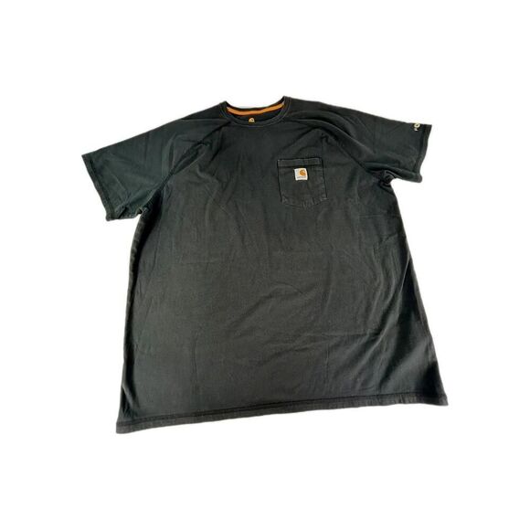 Carhartt T-Shirt Adult Short Sleeve Size XXL Mens Black Pocket Tee Relaxed Fit - Picture 1 of 14